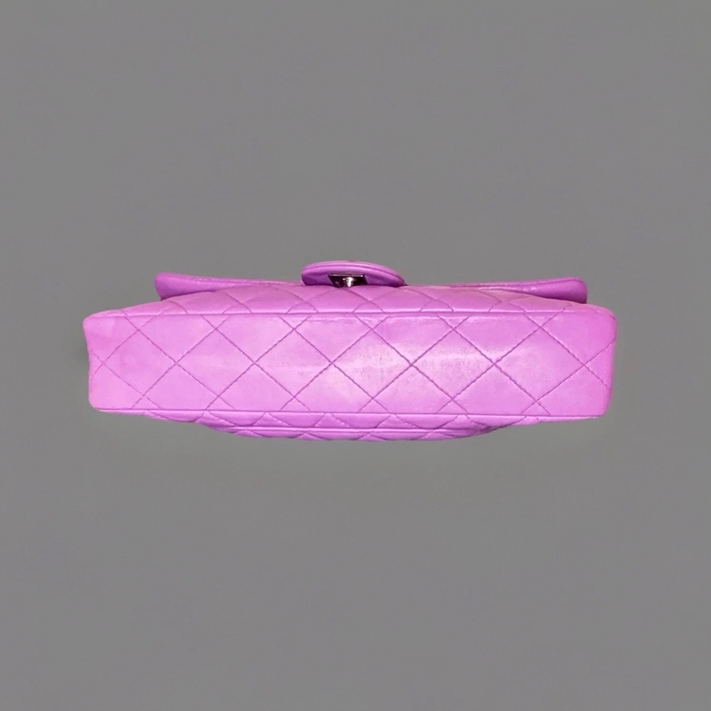 Chanel mauve Pink Quilted Lambskin Valentine's Day East West Single Flap Bag - Picture 6 of 10